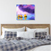 Emil Nolde - Zee met gewelddadige wolken en zeilbo Canvas Afdruk (Insitu (Slaapkamer))