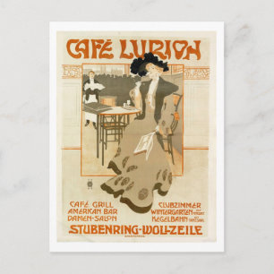 Emil Ranzenhofer, Cafe Lurion, 1903  Briefkaart