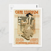 Emil Ranzenhofer, Cafe Lurion, Vintage 1903 Briefkaart (Voorkant / Achterkant)
