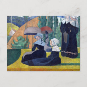 Emile Bernard Breton Vrouwen met paraplu's Briefkaart