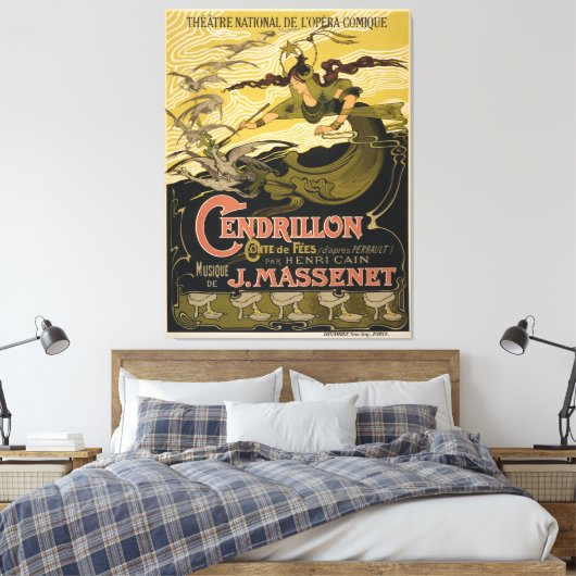 Emile Bertrand poster Jules Massenet's Cendrillon Canvas Afdruk (Insitu (Slaapkamer))