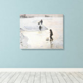 Emile Claus - De Kingvissers Canvas Afdruk (Insitu (Houten vloer))