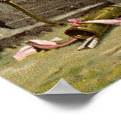 Émile Munier Two Cupid Figures die op een bank zit Poster (Hoek)