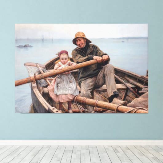 Émile Renouf - De helpende hand (1881) Canvas Afdruk (Insitu (Houten vloer))