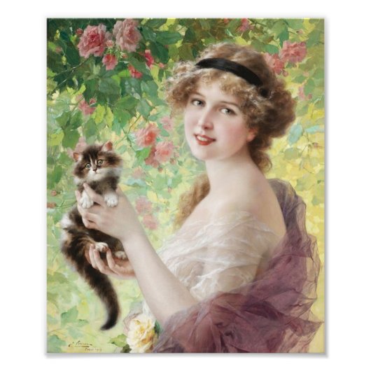 Emile Vernon Precious Kitten Print Foto Afdruk (Voorkant)