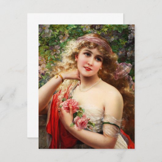 Emile Vernon Spring Invitations Kaart (Voorkant / Achterkant)