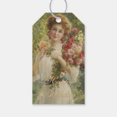  Emile Vernon Vrouw Bloemen Gelukkig Verjaardag Cadeaulabel (Voorkant)