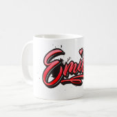 Emilia Heart Splash Graffiti Koffiemok (Voorkant links)
