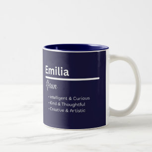 Emilia Meisje Gepersonaliseerde Naam Betekenis Mok