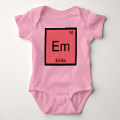 Emilia Name Chemistry Element Periodic Table Romper (Voorkant)