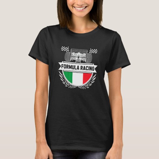 Emilia Romagna Auto Race Italy Flag Formula Racing T-shirt (Voorkant)