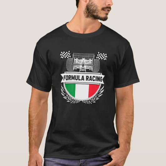 Emilia Romagna Auto Race Italy Flag Formula Racing T-shirt (Voorkant)