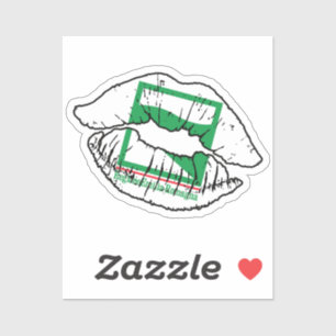 Emilia-Romagna Emilia-Romagnan Lipstick Liefde Vla Sticker