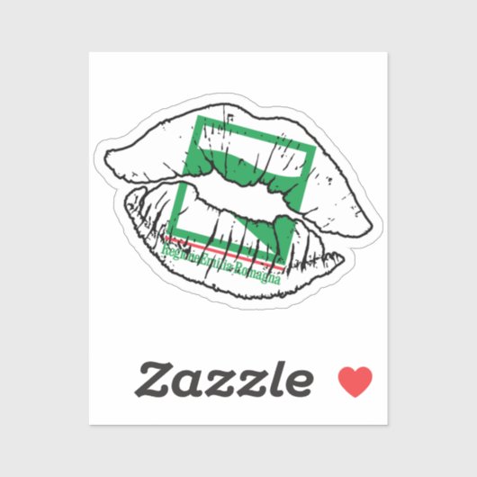 Emilia-Romagna Emilia-Romagnan Lipstick Liefde Vla Sticker (Vel)