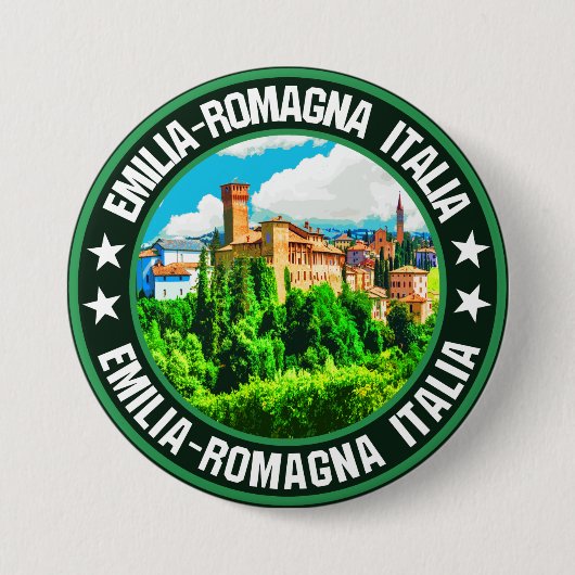 Emilia-Romagna Ronde Button 7,6 Cm (Voorkant)