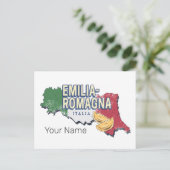 Emilia Romagna Vlag Italië Retro Regio Kaart  (Staand voorkant)