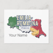Emilia Romagna Vlag Italië Retro Regio Kaart  (Voorkant)
