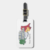 Emilia Romagna Vlag Italië Retro Regio Kaart  Bagagelabel (Voorkant verticaal)