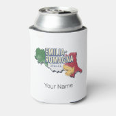 Emilia Romagna Vlag Italië Retro Regio Kaart  Blikjeskoeler (Blikje Achterkant)