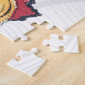 Emilia Romagna Vlag Italië Retro Regio Kaart  Legpuzzel (Zijkant)