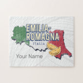 Emilia Romagna Vlag Italië Retro Regio Kaart Legpuzzel (Horizontaal)