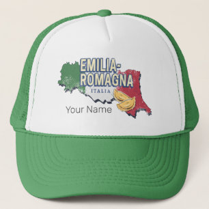 Emilia Romagna Vlag Italië Retro Regio Kaart  Trucker Pet