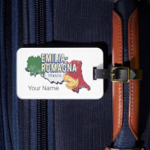 Emilia Romagna Vlag Italië Retro Regio Kaart Vinta