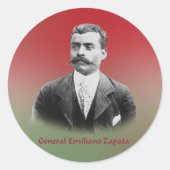 Emiliano Zapata-sticker Ronde Sticker (Voorkant)