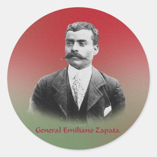 Emiliano Zapata-sticker Ronde Sticker (Voorkant)