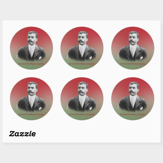 Emiliano Zapata-sticker Ronde Sticker (Vel)