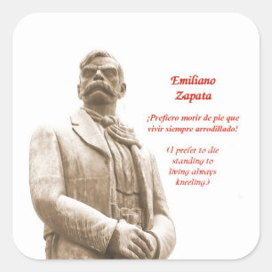 Emiliano Zapata Vierkante Sticker