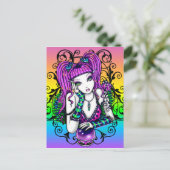 "Emilicous" Crystal Ball Rainbow Fairy Briefkaart (Staand voorkant)