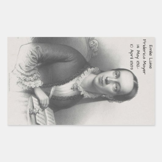 Emilie Luise Friderica Mayer Rechthoekige Sticker (Voorkant)