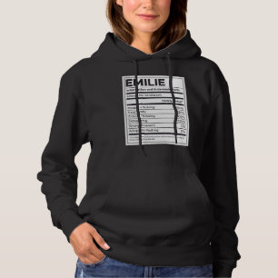 Emilie Nutrition Information Problem Solution Hard Hoodie