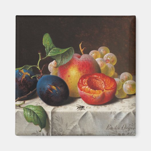 Emilie Preyer over vliegen en fruit Magneet (Voorkant)