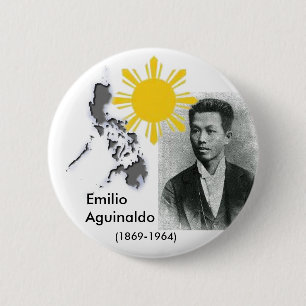 Emilio Aguinaldo Pin Ronde Button 5,7 Cm
