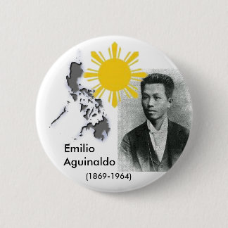 Emilio Aguinaldo Pin Ronde Button 5,7 Cm