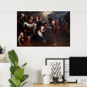 Emilio Savonanzi - De doop van Christus - Circa 16 Poster (Thuiskantoor)