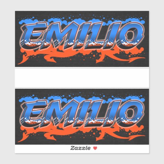 Emilio Vorname Name Graffiti Aufkleber Sticker (Vel)