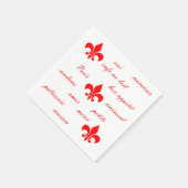 Emilion Paper Napkins Red over White Servet (Hoek)