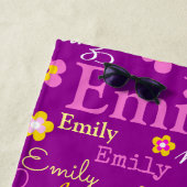 Emily bloemen noemen strandhanddoek strandlaken (In situ)