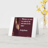 Emily Bronte & beroemd onze zielen citaat Kaart (Gele Bloem)