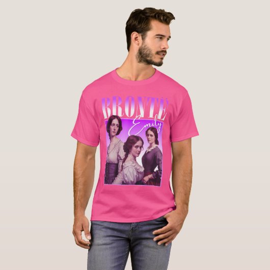 Emily Bronte Booleg Hip Hop Rap Literatuur T-shirt (Voorkant volledig)