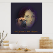 Emily Bronte en haar hond "Keeper" Poster (Keuken)