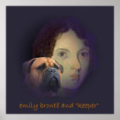 Emily Bronte en haar hond "Keeper" Poster (Voorkant)