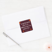 Emily Bronte Fall laat gedicht citaat Vierkante Sticker (Envelop)