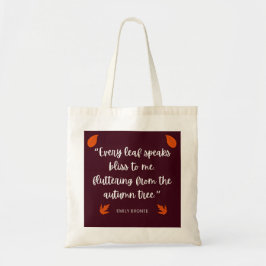 Emily Bronte Fall laat gedicht Tote Bag