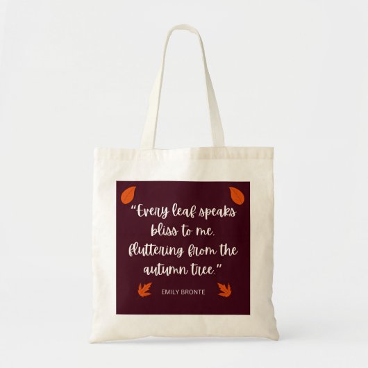 Emily Bronte Fall laat gedicht Tote Bag (Voorkant)