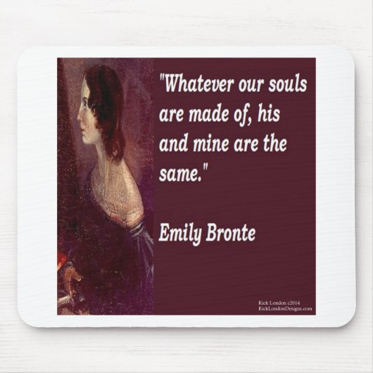 Emily Brontë & Famous Our Souls Citaat Muismat (Voorkant)
