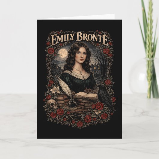 Emily Brontë Feestdagen Kaart (Voorkant)